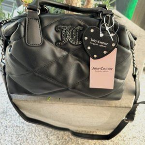 FREE SHIP Juicy Couture Liquorice Black Brighter Than A Diamond Satchel Bag
